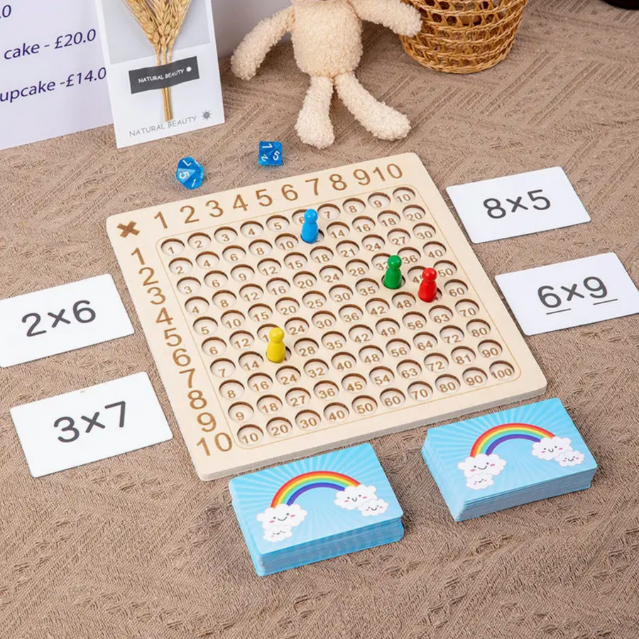 MathMix™ - Tableros de juego de multiplicación de madera