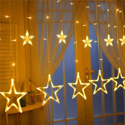 CurtainStars - Guirnalda de Estrellas Led para Navidad (3MX1M)